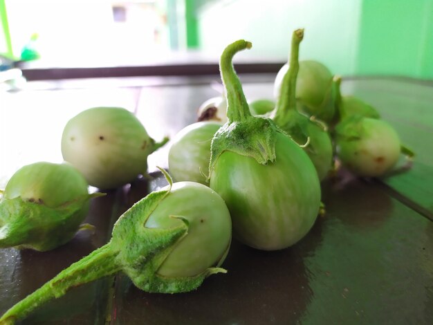 Close-up of fruits on table