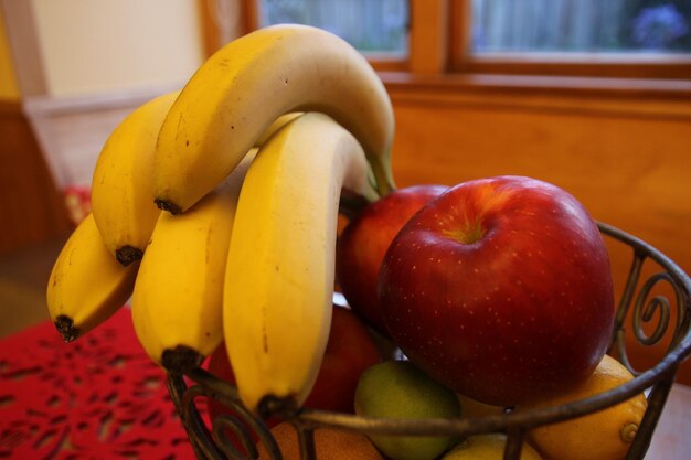 Close-up of fruits on table