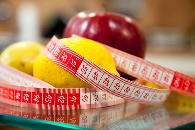 Close-up of fruits on table