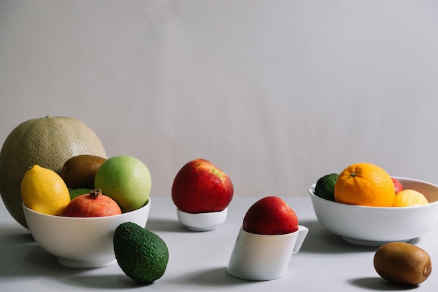 close-up of fruits on table