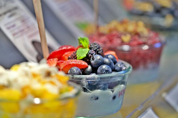 Close-up of fruits on table