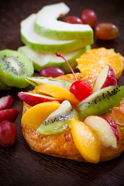 Foto close-up di frutta sulla tavola