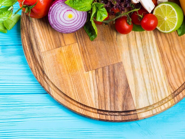 Close-up of fruits and vegetables on table