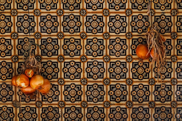 Close-up of fruits on wood