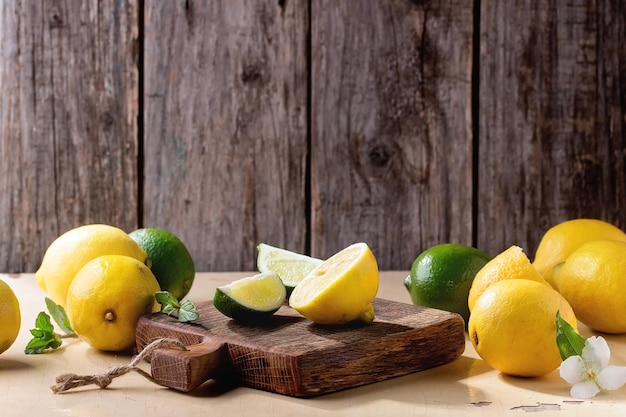 close-up of fruits on wood