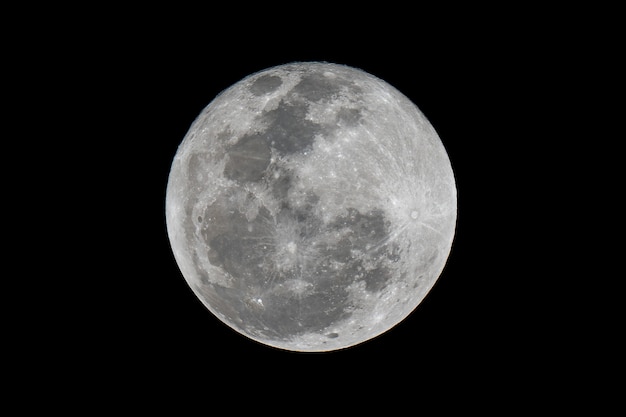 Photo close up full beautiful moon