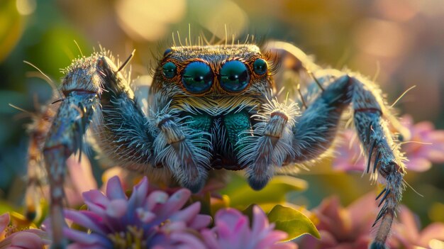 A close up full image of Tick animal on the leaves Generated AI photo