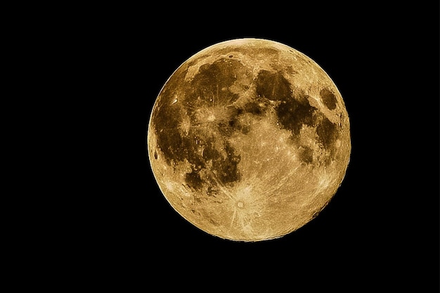 Foto immagine ravvicinata della luna piena di notte