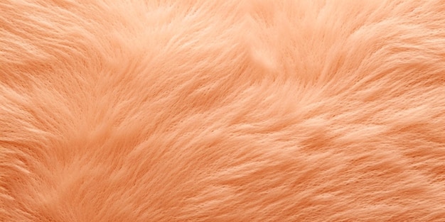 A close up of a furry animals fur on peach fuzz background