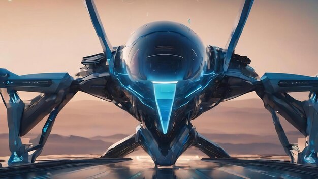 A close up of a futuristic blue background with a futuristic design generative ai