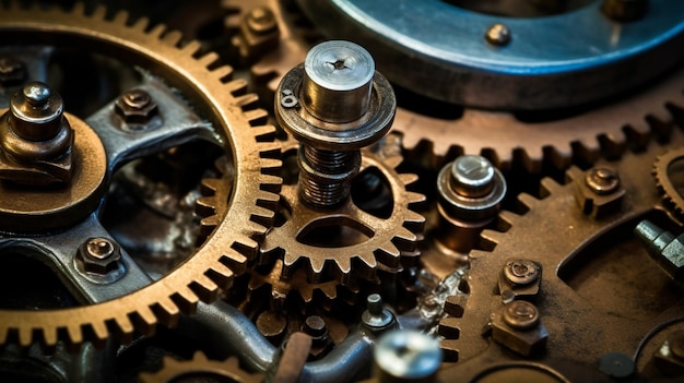 A close up of gears and gears with the word gears on it