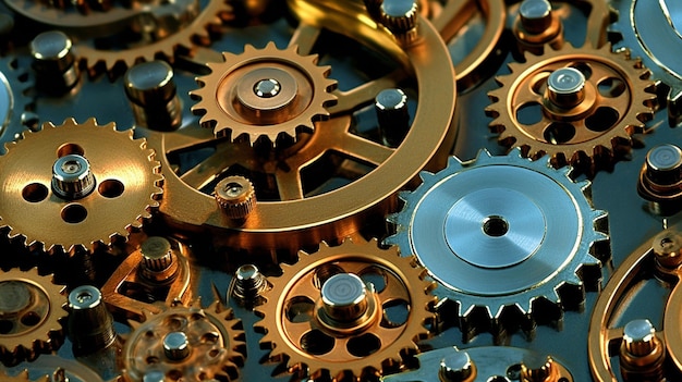A close up of gears and gears