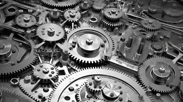 A close up of gears on a machine