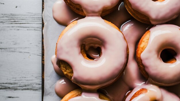 Close-up geglazuurde donuts