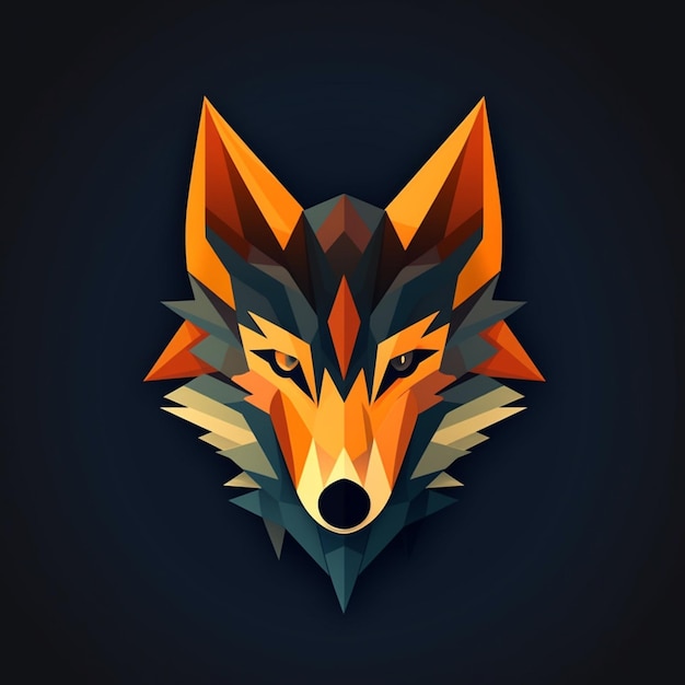 high resolution therian logo with fox in backround - AI Generated