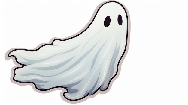 a close up of a ghost with a black eye and a white sheet generative ai