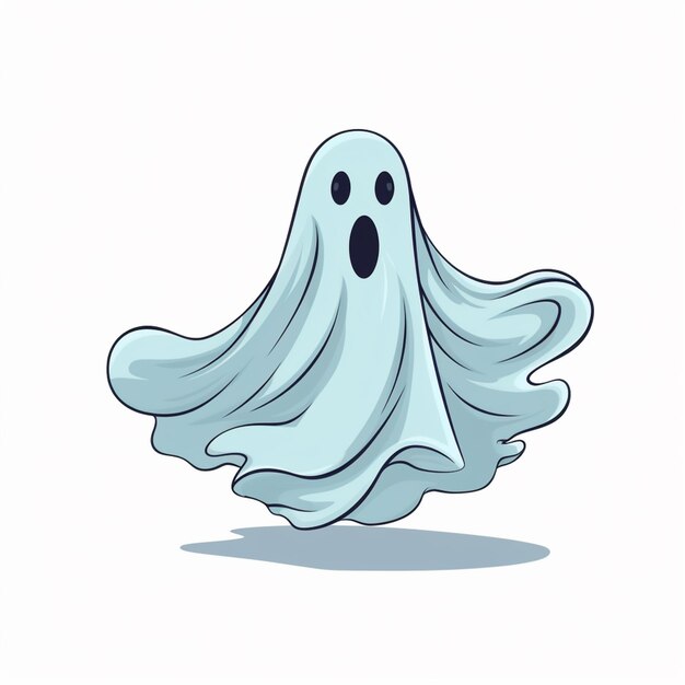 Photo a close up of a ghost with a black face and a white background generative ai