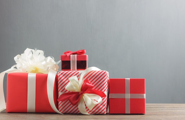 close-up of gifts on table