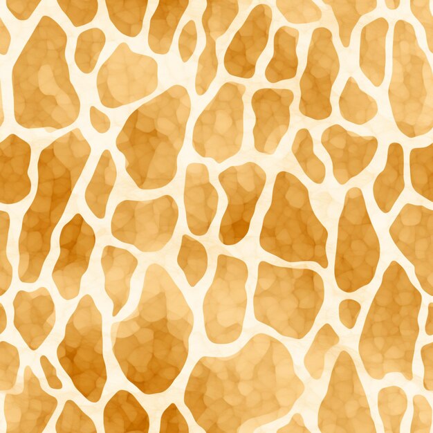 Photo a close up of a giraffe print pattern with a yellow background generative ai