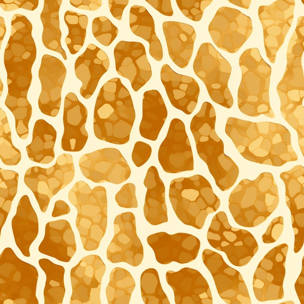 A close up of a giraffe print pattern with a yellow background generative ai