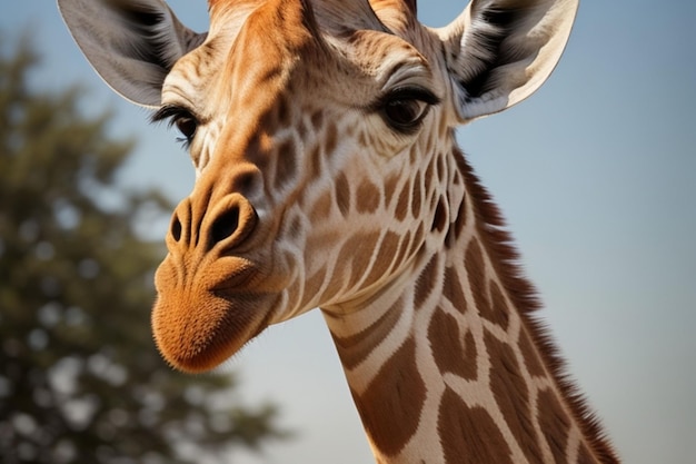 Close up giraffe