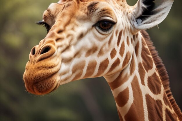 close up giraffe