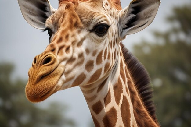 close up giraffe