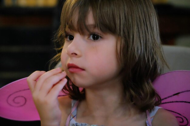 Photo close-up of girl