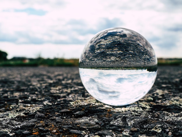 Photo close-up of glass ball