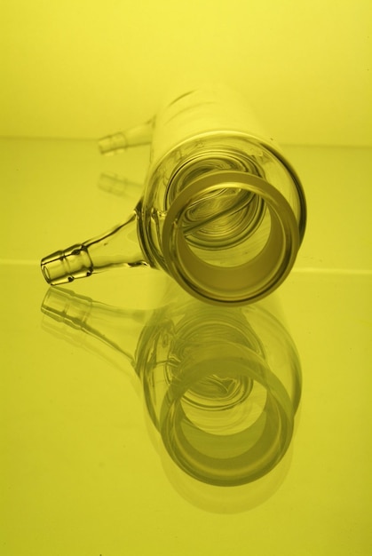 close-up of glass jar on table