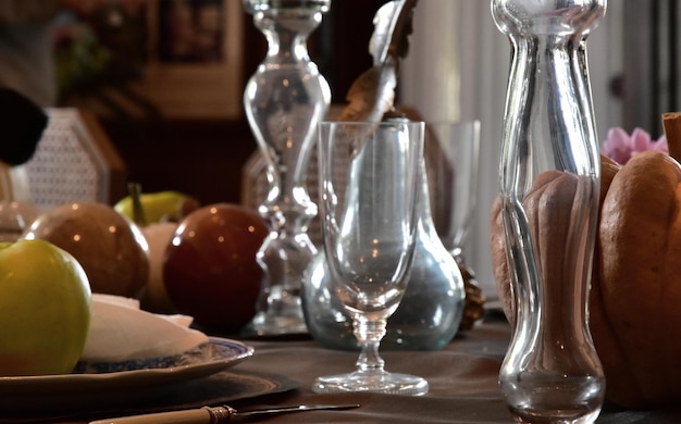 Photo close-up of glass on table