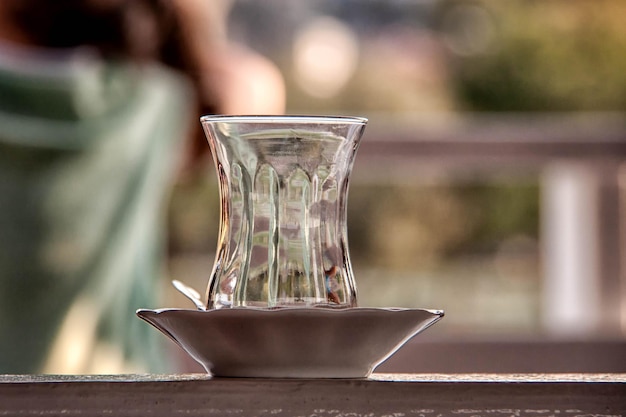 Photo close-up of glass on table