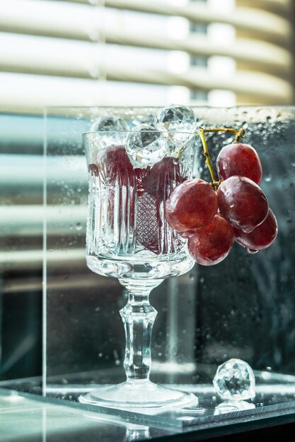 Photo close-up of glass on table