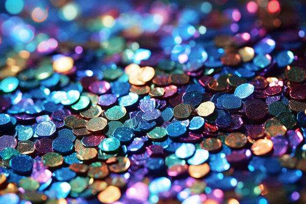Photo close up on glitter decoration detail