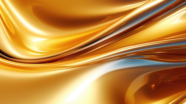 the close up of a glossy metal surface in gold color with a soft focus generative ai aig30