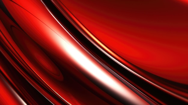 Photo the close up of a glossy metal surface in red color with a soft focus exuberant 3d illustration