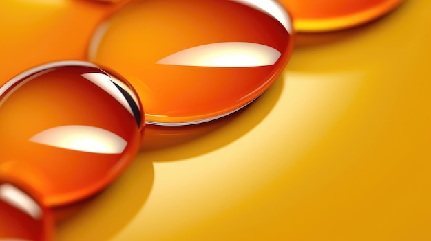 The close up of a glossy metal surface in tangerine orange and lemon yellow colors with a soft focus generative ai aig30