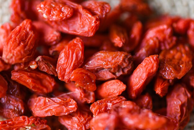 Close-up of goji berries