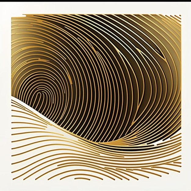 A close up of a gold and black abstract painting generative ai