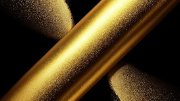 A close up of gold and black brushes