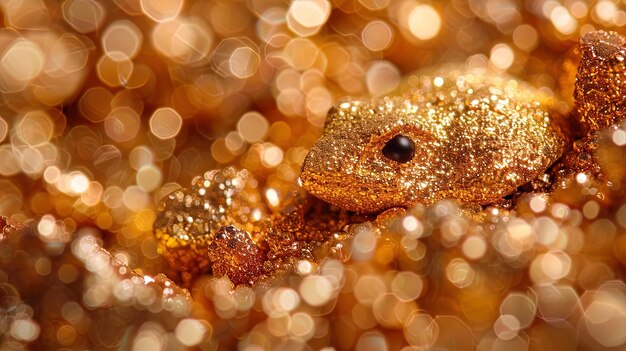 Close Up of a Gold Colored Animal