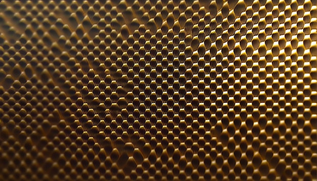 Photo a close up of a gold colored metal speaker