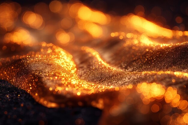 Close Up of Gold Colored Substance