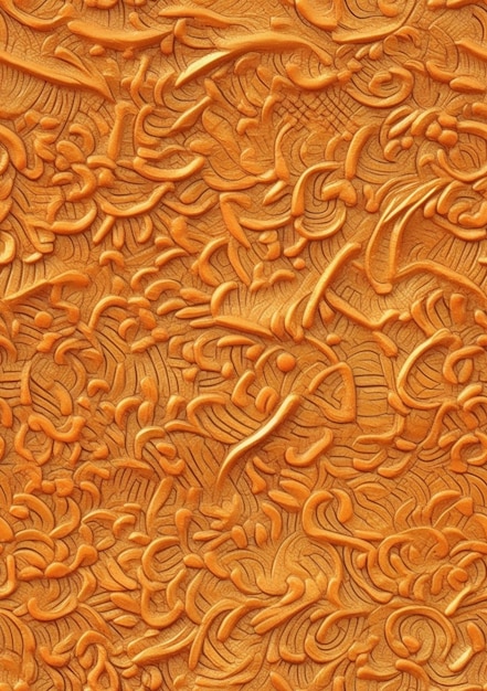 A close up of a gold colored wall with a pattern generative ai