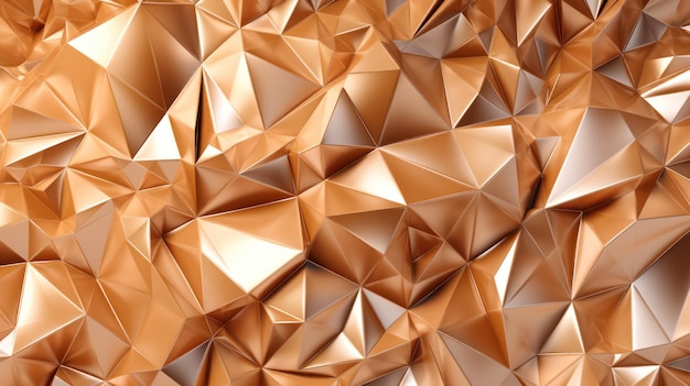 A close up of a gold and copper geometric background