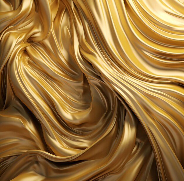 Photo a close up of a gold fabric with a very smooth surface generative ai