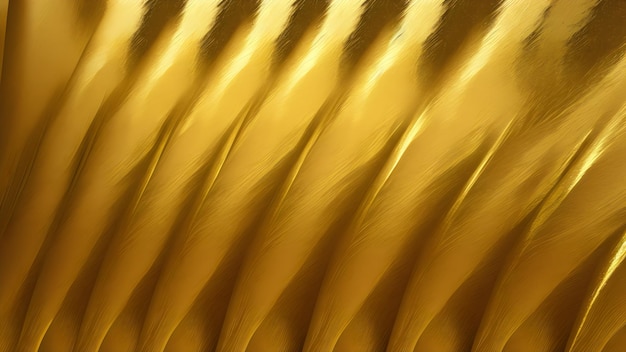 A close up of a gold feather