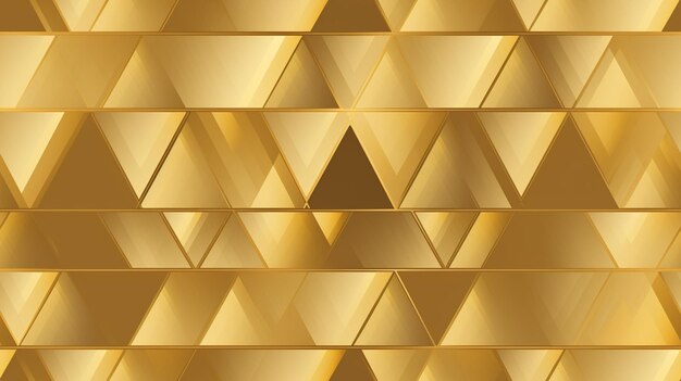 A close up of a gold geometric background with a triangle generative ai