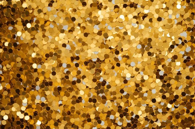 Photo a close up of a gold glitter background