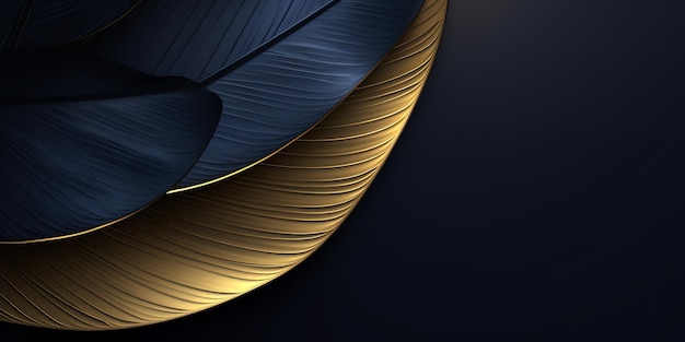 Photo a close up of a gold leaf feather